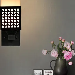 Gojeeva Brown Wood Square Wall Lamps image 5