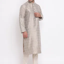 ZOIS Men Thread Work Kurta image 3