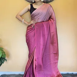HERE&NOW Ombre Pure Chiffon Jamdani Saree image 1