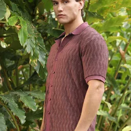 Campus Sutra Men Comfort Fit Abstract Printed Spread Collar Casual Shirt image 5