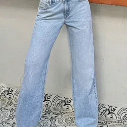 DressBerry Women Comfort Straight Fit High-Rise Light Fade Acid Wash Stretchable Jeans-picture-36