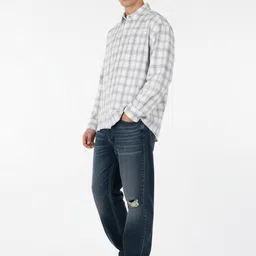 glitchez Tartan Checked Oversized Fit Casual Shirt image 2