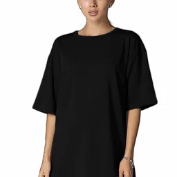 NOTWILD Women Solid Round Neck Cotton T-shirt-picture-20