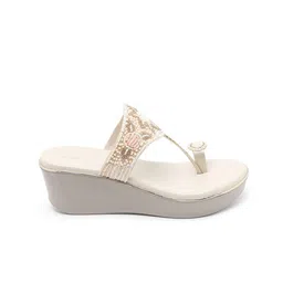 V-WALK Embellished Wedge Heel Sandals image 4