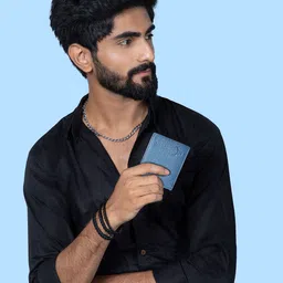 REDHORNS Men Leather Two Fold Wallet image 2