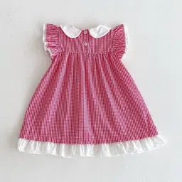 LULU & SKY Checked Peter Pan Collar Fit & Flare Dress image 3