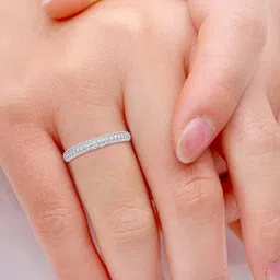 CANDERE A KALYAN JEWELLERS COMPANY Women 18Kt White Gold Finger Ring With Diamond - 3.33 g-image-37
