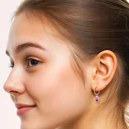 HighSpark 925 Silver Zircon Cupcake Enamel Drop Earrings-image-42