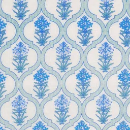 UNIQCHOICE Blue & White Printed Mulmul Cotton Mild Winter 120 GSM Single Bed Dohar image 2