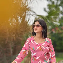 Moda Rapido Women Pink Printed Polyester Co-Ords Set image 2