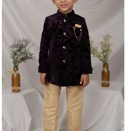 LITTLE COLLARS Mandarin Collar Sherwani-picture-26