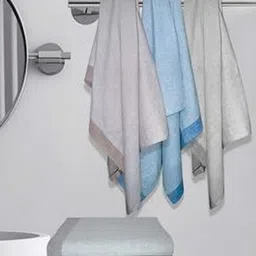 Myntra Elegant Homes Blue & Brown 5 Cotton 150 GSM Bath Towel-image-95
