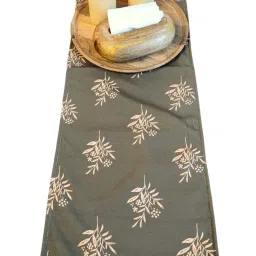 akira Feast in Style with Our Dark Green & Golden Orange Leaf Table Runner 12 72 Inches of Trendy Perfection image 2