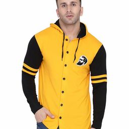 BEYOU FASHION Men Hooded Applique Slim Fit T-shirt-picture-42
