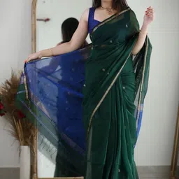 YAMUNE Woven Design Zari Pure Cotton Handloom Khadi Saree-picture-14