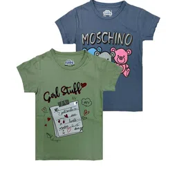 Little funky Girls Olive Tshirts-picture-36