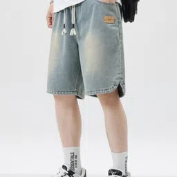 HERE&NOW Men Modal Denim Shorts-picture-37