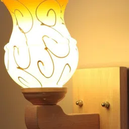 1ST TIME Pack Of 2 Yellow & White Glass Cylinder Shaped Wall Lamp-image-10