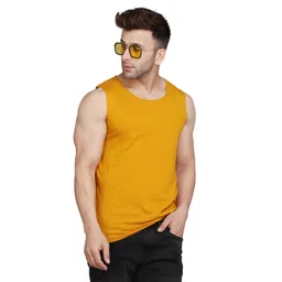 WOOSTRO Men Pack Of 2 Solid Round Neck Cotton Slim Fit T-shirts-image-98