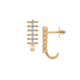 C KRISHNIAH CHETTY JEWELLERS PVT LTD Women 18Kt Vertical Diamond Earrings - 5.19 g image 4