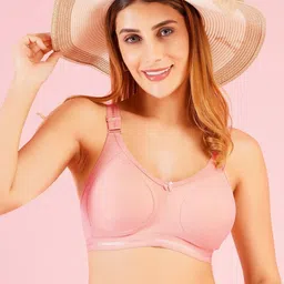 DressBerry Women Pink Solid Full Coverage Non Padded Bra image 4