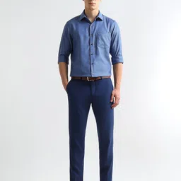 Arrow Men Textured Auto Press Pure Cotton Formal Shirt image 2