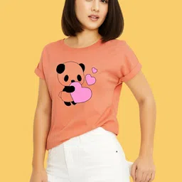 LECOWAR Women Graphic Printed Drop-Shoulder Sleeves T-shirt-picture-28