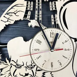 QEZNEF Beige Solid Traditional Wall Clock image 5