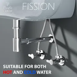 pixaflo Fission Angle Cock Angle Valve with Wall Flange (Pack of 2) (Chrome) (Brass) Fission Angle Cock Faucet image 4