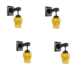 SOMIL Yellow Glass Cylinder Printed Wall Lamps-picture-14