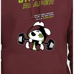 SLOWLORIS Men Printed Hooded Sweatshirt image 3