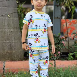 YK Unisex Kids Printed T-shirt With Trousers-picture-51