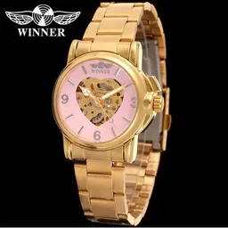 FORSINING Women Dial & Stainless Steel Straps Analogue Motion Powered Watch TWW_WRL8011M4G3 image 4