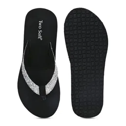 TWO SOFT Women Embellished Open Toe Wedge Heel Sandals image 3