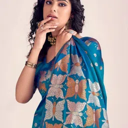 Anouk Woven Design Zari Silk Blend Banarasi Saree image 2
