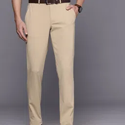 Louis Philippe Men Slim Tapered Fit Formal Trousers-picture-13