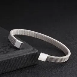 KRENOZ Men Sterling Silver Cuff Bracelet-picture-15