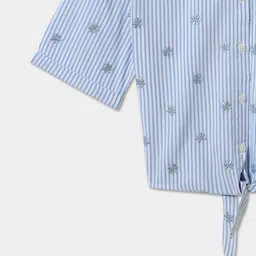 R&B Striped Cotton Shirt Style Top image 2