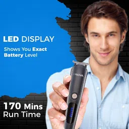 NOVA NG 1154 Waterproof Fully Waterproof Trimmer 170 minRuntime 20 Length Settings image 2