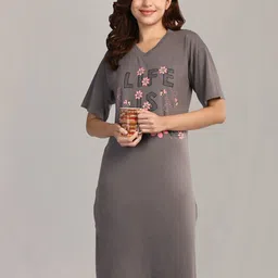 Duchess Women Printed Nightdress-image-86