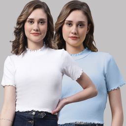 FBAR Pack Of 2 Cotton High Neck Crop Top-picture-34