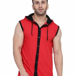 BEYOU FASHION Men Hooded Slim Fit Sleeveless T-shirt-picture-13