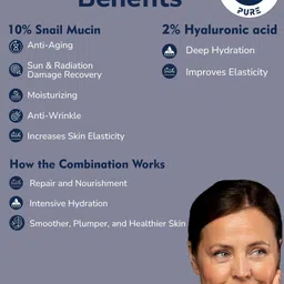 DERMISTRY Pure 10% Snail Mucin 96 Peptide Anti-Ageing Face Serum- 30 ml image 5