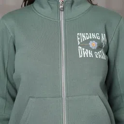 R.Code by The Roadster Life Co. Women Graphic Printed Long Sleeves Sweatshirt image 2