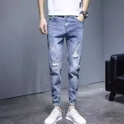 StyleCast Men Skinny Fit Low-Rise Low Distress Light Fade Jeans-picture-46