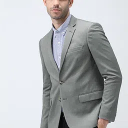 BARE BROWN Self Designed Slim-Fit Single Breasted Blazer image 2