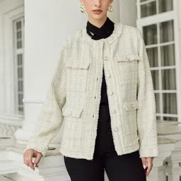 Style Island Women Lightweight Woven Jacket image 5