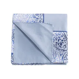 MASPAR Blue & White Ethnic Motifs Cotton 6-Seater Table Cover-picture-3