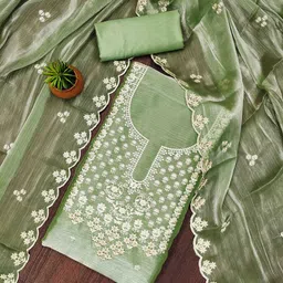 DIVASTRI Floral Embroidered Unstitched Dress Material-image-79