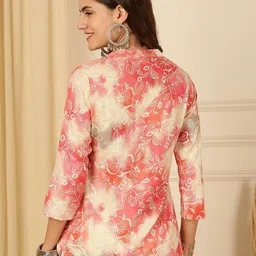 Anouk Rustic Floral Print Mandarin Collar Top image 4